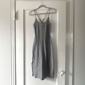 J Crew summer dress Navy & white stripe